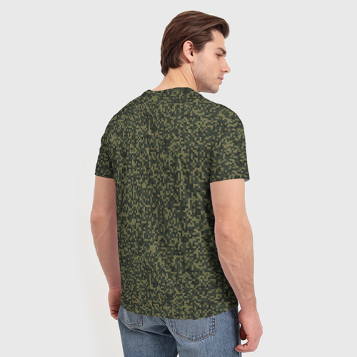 Мужская футболка 3D Цифра Флора пиксельный камуфляж - фото 4