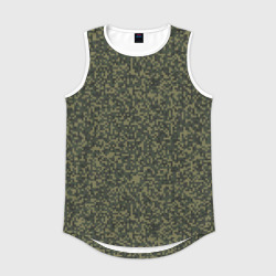 Мужская спортивная майка 3D Цифра Флора пиксельный камуфляж