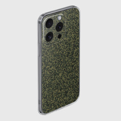 Чехол для iPhone 15 Pro Max силиконовый с защитой камеры Цифра Флора пиксельный камуфляж - фото 2