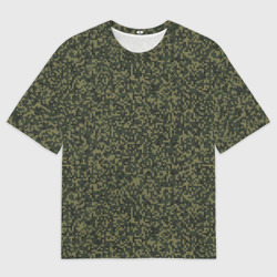 Мужская футболка oversize 3D Цифра Флора пиксельный камуфляж