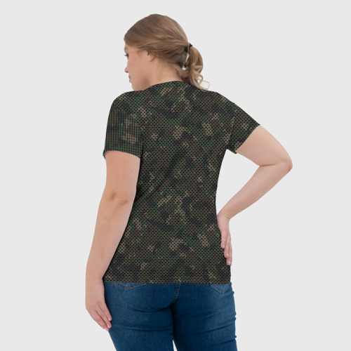 Женская футболка 3D Камуфляж Лесной Окраски, цвет 3D печать - фото 7