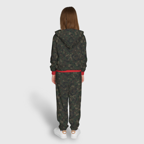 Детский костюм с толстовкой 3D Камуфляж Лесной Окраски, цвет красный - фото 6