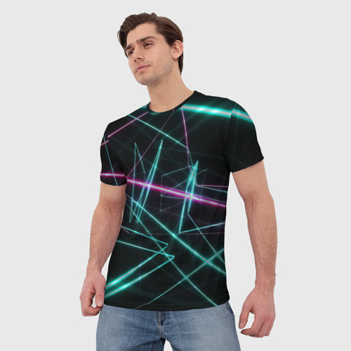 Мужская футболка 3D Лазерная композиция, цвет 3D печать - фото 3