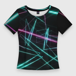 Женская футболка 3D Slim Лазерная композиция