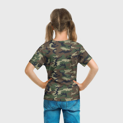 Детская футболка 3D Камуфляж - Camouflage, цвет 3D печать - фото 6