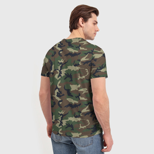 Мужская футболка 3D Камуфляж - Camouflage, цвет 3D печать - фото 4