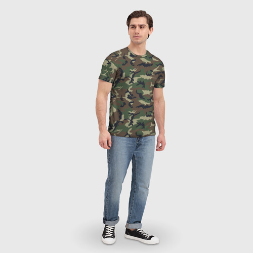 Мужская футболка 3D Камуфляж - Camouflage, цвет 3D печать - фото 5