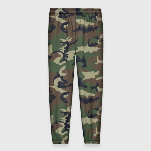 Мужские брюки 3D с принтом Камуфляж - Camouflage, вид сзади #1