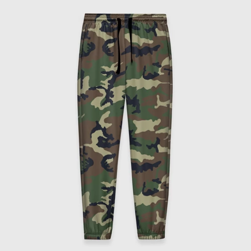 Мужские брюки 3D с принтом Камуфляж - Camouflage, вид спереди #2