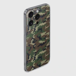 Чехол для iPhone 15 Pro Max силиконовый с защитой камеры Камуфляж - Camouflage - фото 2