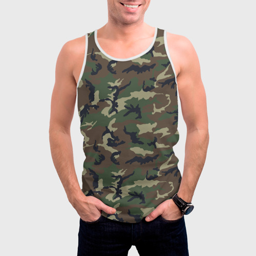 Мужская майка 3D Камуфляж - Camouflage, цвет 3D печать - фото 3