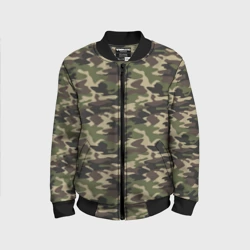 Детский бомбер 3D Лесной Камуфляж Camouflage