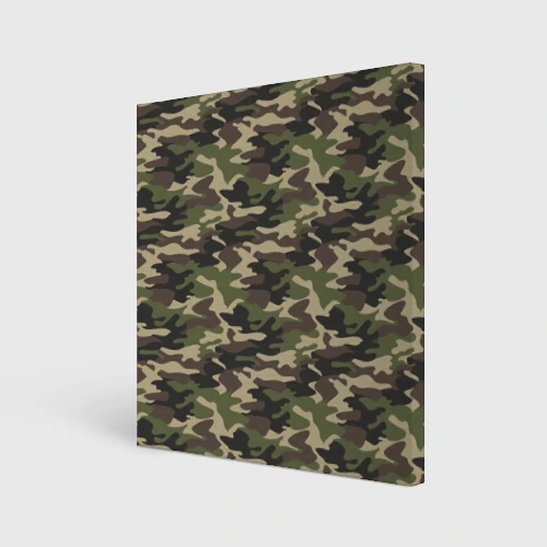 Холст квадратный Лесной Камуфляж Camouflage