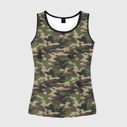 Женская майка 3D Лесной Камуфляж Camouflage