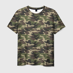 Мужская футболка 3D Лесной Камуфляж Camouflage