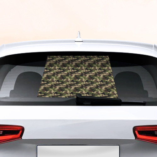 Наклейка на авто - для заднего стекла Лесной Камуфляж Camouflage