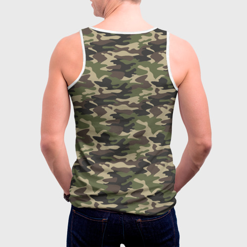 Мужская майка 3D Лесной Камуфляж Camouflage, цвет 3D печать - фото 4