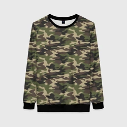 Женский свитшот 3D Лесной Камуфляж Camouflage