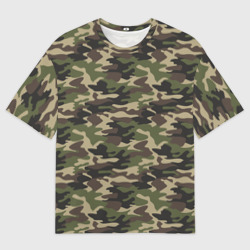 Мужская футболка oversize 3D Лесной Камуфляж Camouflage