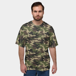 Мужская футболка oversize 3D Лесной Камуфляж Camouflage - фото 2