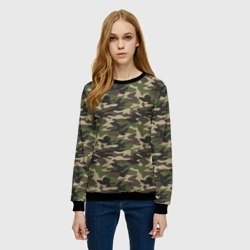 Женский свитшот 3D Лесной Камуфляж Camouflage - фото 2