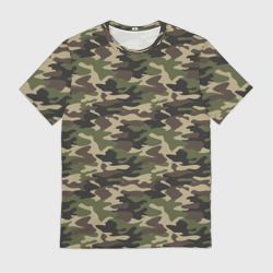 Мужская футболка 3D Лесной Камуфляж Camouflage