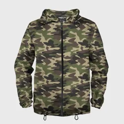 Мужская ветровка 3D Лесной Камуфляж Camouflage