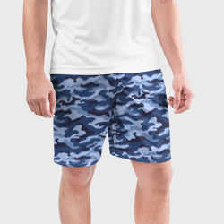 Мужские шорты спортивные Синий Камуфляж Camouflage - фото 2