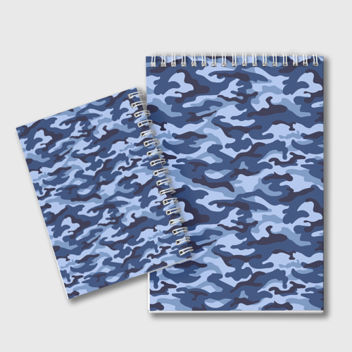 Блокнот Синий Камуфляж Camouflage, цвет крупная клетка - фото 2