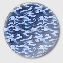 Значок Синий Камуфляж Camouflage