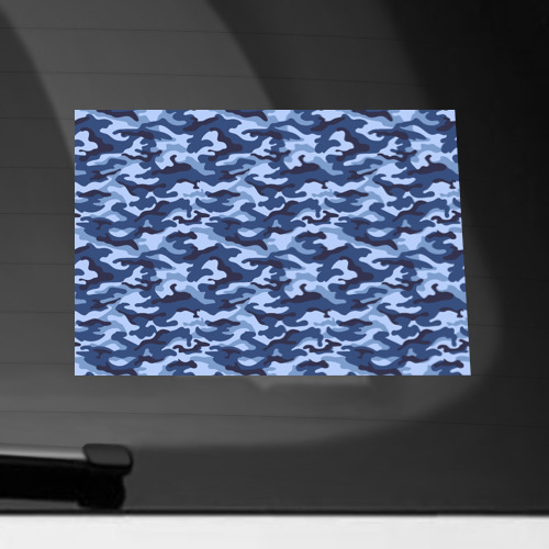 Наклейка на автомобиль Синий Камуфляж Camouflage