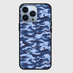 Чехол для iPhone 13 Pro Синий Камуфляж Camouflage