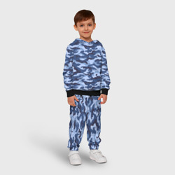Детский костюм с толстовкой 3D Синий Камуфляж Camouflage - фото 2