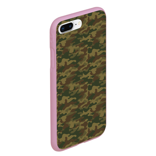 Чехол для iPhone 7Plus/8 Plus матовый Камуфляж Camouflage, цвет розовый - фото 3