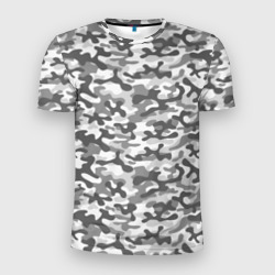 Мужская футболка 3D Slim Серый Городской Камуфляж
