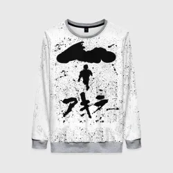 Женский свитшот 3D Akira черный постер