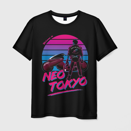 Мужская футболка с принтом Welkome to Neo Tokyo Akira, вид спереди №1