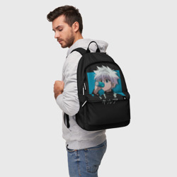 Рюкзак с принтом Коллуа с водичкой для любого человека, вид спереди №2. Цвет основы: белый