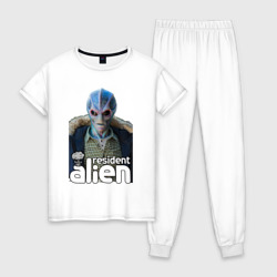 Женская пижама хлопок Resident alien