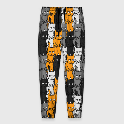 Мужские брюки 3D Злой Кот мем, цвет 3D печать