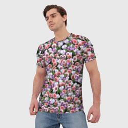 Мужская футболка 3D Чудесные фиалки - фото 2