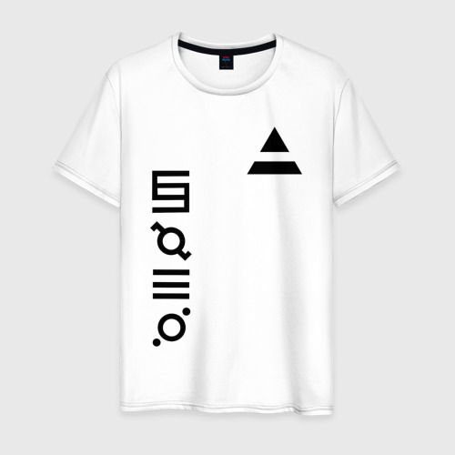 Мужская футболка из хлопка с принтом 30 Seconds to Mars: До марса, вид спереди №1