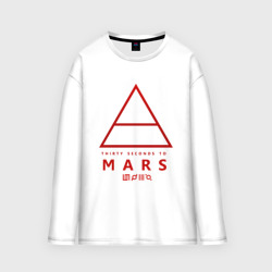 Мужской лонгслив oversize хлопок 30 Seconds to Mars рок