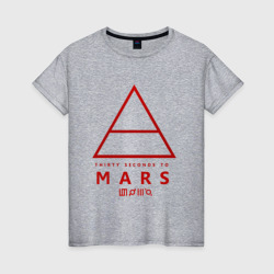 Женская футболка хлопок 30 Seconds to Mars рок