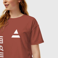 Женская футболка хлопок Oversize 30 секунд до марса лого - фото 2