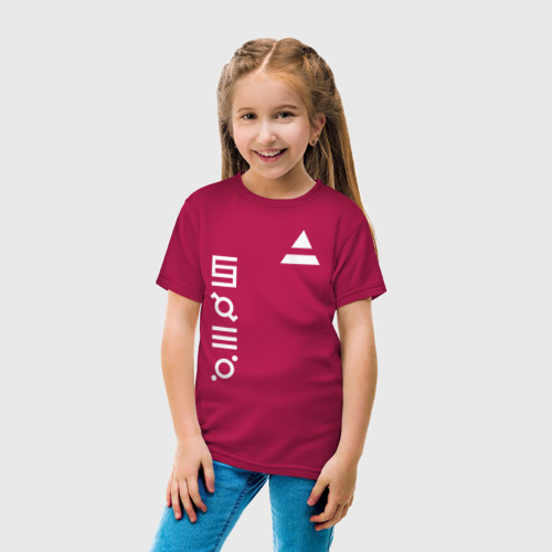 Детская футболка хлопок 30 секунд до марса лого, цвет маджента - фото 5