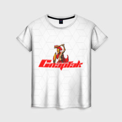 Женская футболка 3D Гладиатор Красно-белый