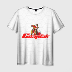Мужская футболка 3D Гладиатор Красно-белый