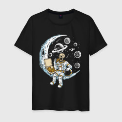 Мужская футболка хлопок Space pizza!