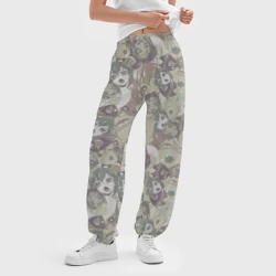 Женские джоггеры оверсайз 3D Ahegao Цвета Хаки - фото 2